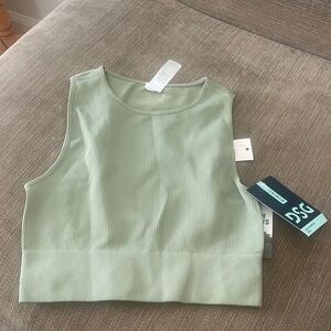 DSG Women's High Neck Brami. Low support bra. Olive leaf. Size XXS. NWT